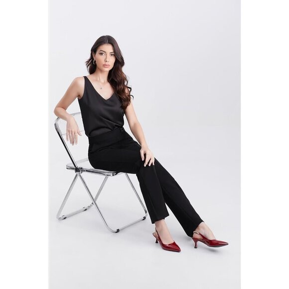 🆕Women Red Stiletto Heels Closed Pointed Toe 4 in Heels Patent Leather Pumps - Picture 8 of 9